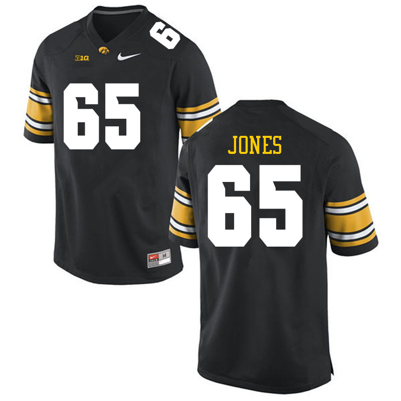 Men #65 Logan Jones Iowa Hawkeyes College Football Jerseys Sale-Black - Click Image to Close